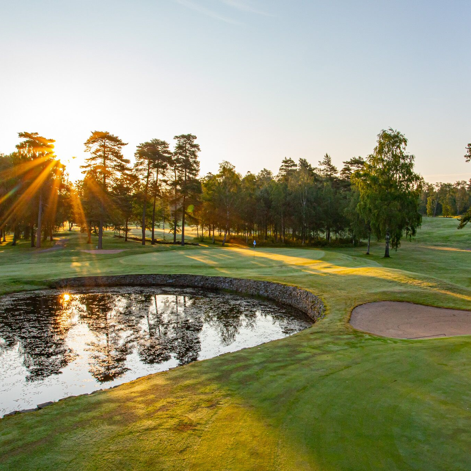 Morgonbild Hål 14 Green